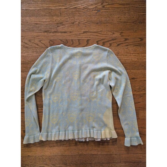 Sundance Embroidered Floral Button Up Cotton Cardigan Sweater Size Small - Picture 6 of 7